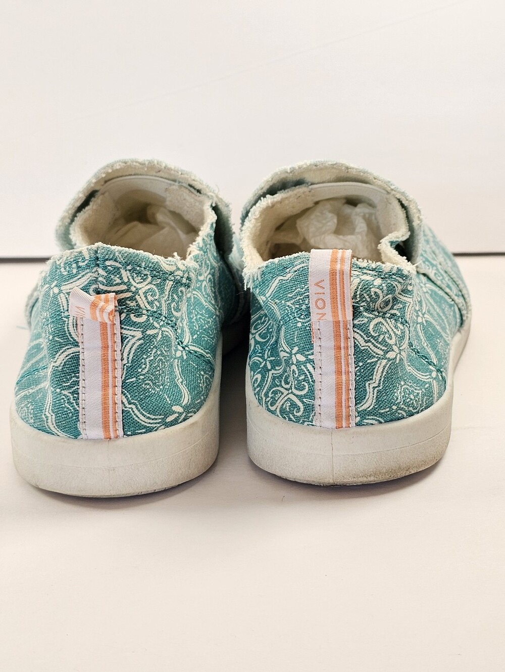 Vionic Beach Malibu Slip-on Loafer Size 7.5 Aqua and White Summer Vacation - Picture 4 of 7